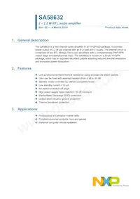 SA58632BS Datasheet Cover