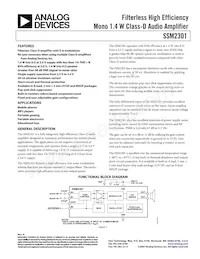 SSM2301RMZ-REEL Datenblatt Cover
