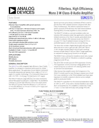 SSM2375CBZ-REEL Datasheet Copertura
