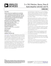 SSM2380CBZ-REEL Datasheet Cover