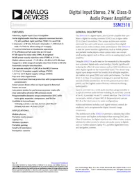 SSM2518CPZ-RL Datenblatt Cover