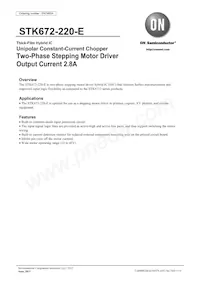 STK672-220-E Datasheet Cover