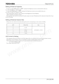 TB62757FUG Datasheet Page 5