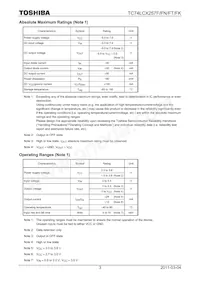 TC74LCX257FT(EL) Datasheet Page 3
