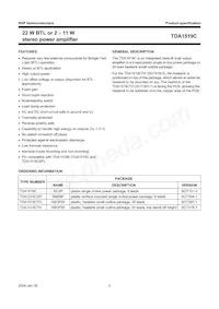TDA1519C/N3C Datasheet Pagina 2