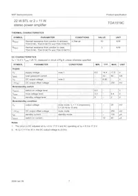 TDA1519C/N3C Datasheet Page 7