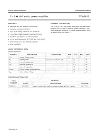 TDA2615/N1 Datasheet Pagina 2