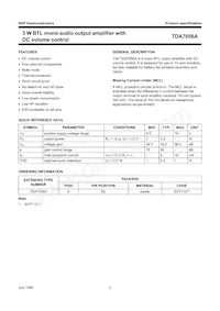TDA7056A/N2數據表 頁面 2