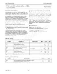 TDA7056B/N1 Datasheet Pagina 4