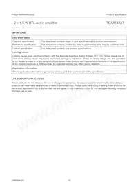 TDA8542AT/N1 Datasheet Page 18