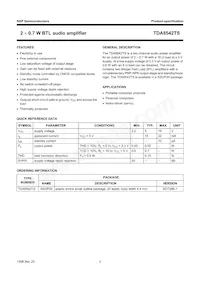 TDA8542TS/N1 Datasheet Page 2