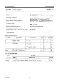 TDA8543T/N1 Datasheet Page 2
