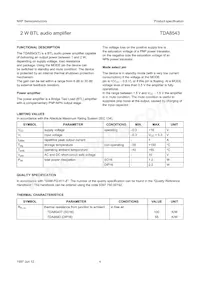 TDA8543T/N1 Datasheet Page 4