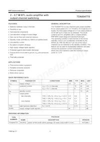 TDA8547TSN1/02 Datasheet Page 2