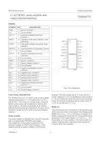 TDA8547TSN1/02 Datasheet Page 4