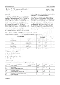 TDA8547TSN1/02數據表 頁面 5