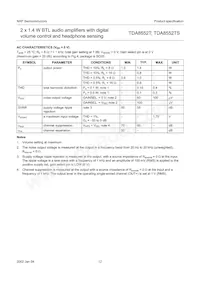 TDA8552T/N1 Datasheet Page 12