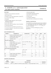 TDA8561Q/N3C Datasheet Page 2