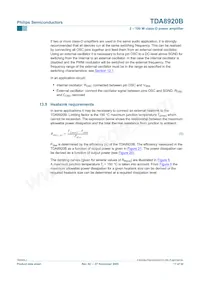 TDA8920BJ/N2 Datasheet Page 17