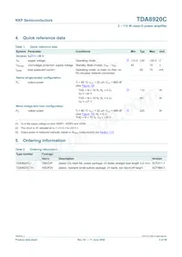 TDA8920CJ/N1 Datasheet Page 2