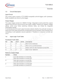 TLE52052GPAUMA1數據表 頁面 5