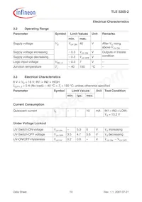 TLE52052GPAUMA1 Datasheet Page 10