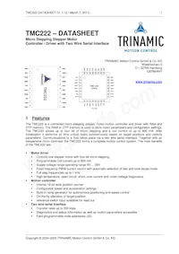 TMC222-SI Datasheet Copertura