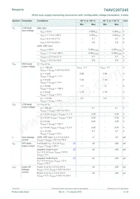 74AVC20T245BX Datasheet Page 8