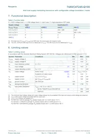 74AVC4T245BQ-Q100X Datasheet Page 5
