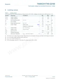 74AVCH1T45GM-Q100H Datasheet Page 4