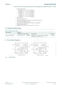 74AVCH20T245DGG Datasheet Page 2