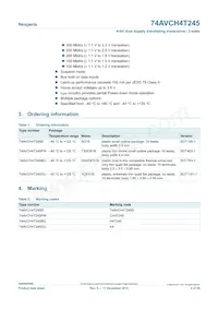 74AVCH4T245PW Datasheet Page 2
