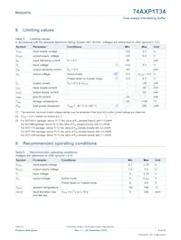 74AXP1T34GNH Datasheet Page 4