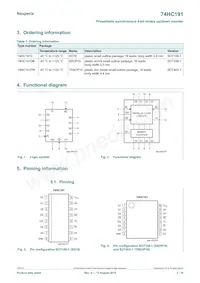 74HC191D/AUJ Datasheet Page 2