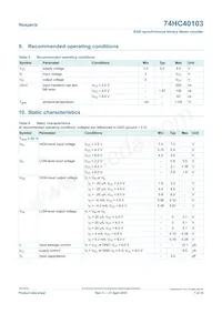 74HC40103PW Datasheet Page 7
