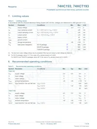 74HCT193DB Datasheet Page 7