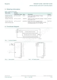 74HCT4017BQ-Q100X Datasheet Page 2