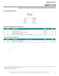 AAT1219IWP-1-1.2-T1 Datasheet Page 3
