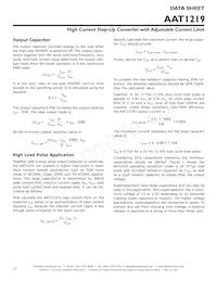 AAT1219IWP-1-1.2-T1 Datasheet Page 12