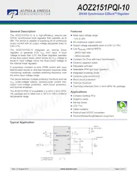AOZ2151PQI-10 Datasheet Cover