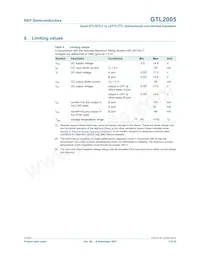 GTL2005PW Datasheet Page 5