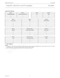 GTL2006PW Datasheet Page 3