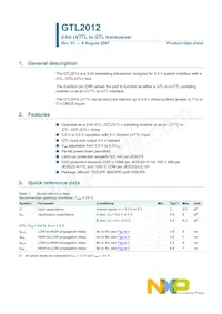 GTL2012DC Datasheet Cover