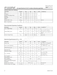 IP1203TRPBF Datasheet Page 2