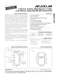 MAX1703ESE Datasheet Cover