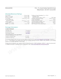 MAX20059ATCA/VY+ Datasheet Pagina 2