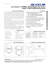 MAX4031EESD+T Datasheet Cover