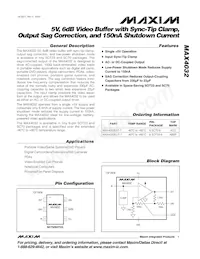 MAX4032EUT+T Datenblatt Cover