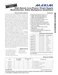 MAX4312GEE+TB5C Datenblatt Cover