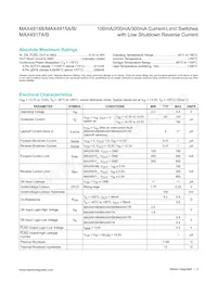 MAX4915AEUK/V+T Datasheet Page 2